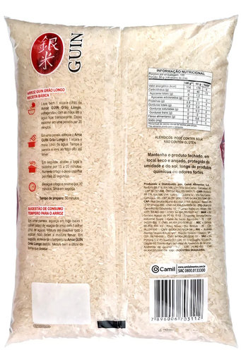Arroz para suhi Guin 5 kg Grão Longo