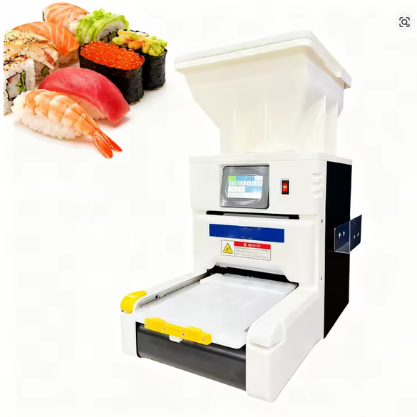 Máquina para produção de folhas de arroz para sushi anunciada no AliExpress.